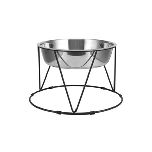 Bol en acier inoxydable de qualité supérieure avec design en métal personnalisé et fabriqué à la main avec chien et chat en métal pour bol de style moderne - Product Image 2