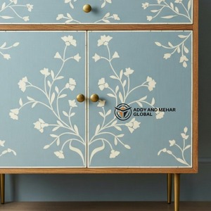 ตู้ดีไซน์ลายดอกไม้สลักกระดูกพิเศษสำหรับห้องโถงหรือห้องรับประทานอาหารและห้องนอนพร้อมขายได้ตามต้องการ - Product Image 4