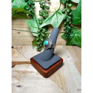 Tillie John Sonoran Gold & Sterling <b>Silver</b> <b>Statement</b> <b>Ring</b> Size 7.5 Natural Turquoise Stone Oval Cut Boho Style Everyday Wear - Product Image 3
