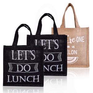 Custom Logo Printed Jute <b>Bags</b> Handmade Sacks Rectangle Shape With Handles Shopping Gift Wedding Occasion Top Prices By Suppliers - Product Image 4