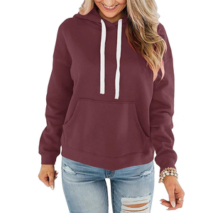 Ventes en gros de sweats à capuche pour femmes, nouvelle conception, vêtements décontractés, vente en ligne, sweats à capuche pour femmes de haute qualité, couleur unie - Product Image 1