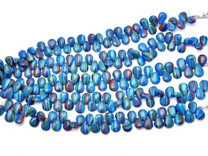 Pierre précieuse de calsilice arc-en-ciel 8x12mm perles de briolette poire lisse naturel Rare calsilice arc-en-ciel Briolette en vrac pour la fabrication de bijoux - Product Image 4