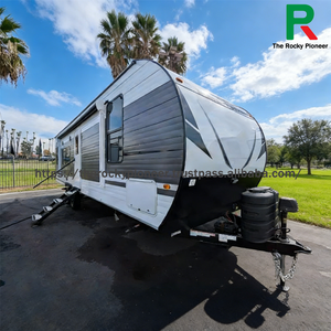 Utilisé aux États-Unis : Remorque de camping-car 2025, type Toy Hauler, en alliage d'aluminium gris, avec capacité de couchage - Product Image 1