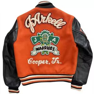 แจ็คเก็ตเบสบอลวาร์ซิตี้คุณภาพสูงแบบกำหนดเองสำหรับผู้ชาย แจ็คเก็ตเลตเตอร์แมนวาร์ซิตี้แบบกำหนดเองสำหรับเด็กและผู้ชาย - Product Image 2