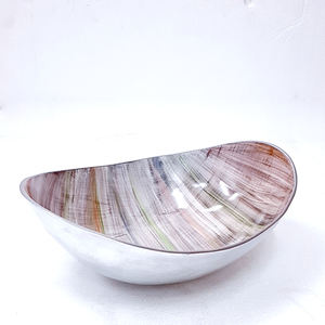 Tazón de diseño con forma de hoja grande chapado en oro, Metal de aluminio, artículos muy lujosos, mesa de comedor, cocina, horno clásico, Platos y platos, tazón - Product Image 6