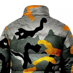 Veste d'hiver matelassée de haute qualité pour homme, en toile imperméable avec impression de logo personnalisé, col montant, design matelassé - Product Image 5