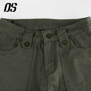 Pantalon décontracté à jambes larges vert olive pour <span class=keywords><strong>femme</strong></span> DS avec deux poches avant, nouvelles tendances, <span class=keywords><strong>jeans</strong></span> pour <span class=keywords><strong>femme</strong></span> - Product Image 5
