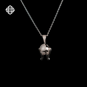 Collier pendentif ange glacé pour hommes bijoux Hip Hop plaqué argent de luxe avec accessoires cadeaux en pierres de zircone cubique - Product Image 1