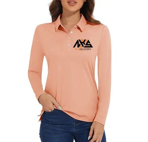 เสื้อยืดกอล์ฟผู้หญิงเสื้อโปโลแขนยาวฤดูร้อนแห้งเร็วเสื้อเทนนิสน้ำหนักเบา - Product Image 1