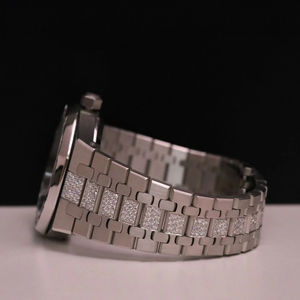 Montre-bracelet personnalisée 2025 avec diamants Moissanite baguette et ronds, style Iced Out, pour homme, montre à quartz lumineuse de luxe - Product Image 3