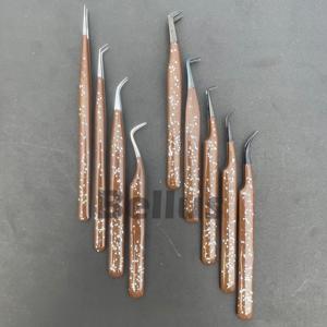 Pince à épiler en acier inoxydable avec logo personnalisé pour extensions de cils Pince à épiler professionnelle de marque privée - Product Image 4