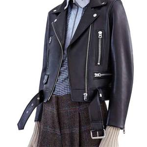 Vestes en cuir pour femmes, coupe régulière, manches longues, respirantes, mode hiver, en cuir de vache, tricotées sur mesure, imperméables, écologiques - Product Image 3