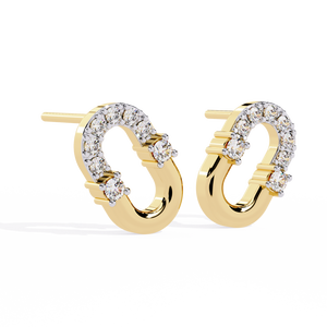 Boucles d'oreilles en or 18 carats avec diamants et pierres précieuses de laboratoire - Product Image 6