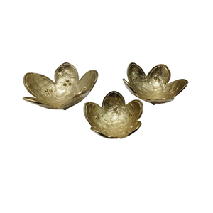 Cuenco de Metal Estilo Fundición en Oro Antiguo, Decoración para Sala de Estar, Cuenco de Flores de Metal, Decoración para Regalo de Navidad, Cuencos para Servir - Product Image 1