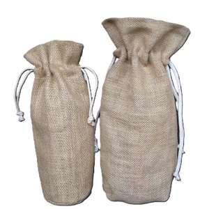 <b>Shop</b> Lowellcraft's Eco-friendly Jute Drawstring Recycle Jute Bottle Drawstring <b>Bag</b> - Product Image 1