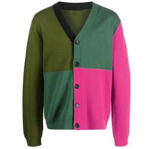 Unisex V-Neck <b>Long</b>-Sleeved Knit Sweater <b>Cardigan</b> New Style Casual Winter Fashion Appliques Button Factory Direct - Product Image 6