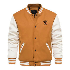 Low MOQ Outdoor Wear Leather Sleeve <b>Letterman</b> <b>Jacket</b> For Men Fashion Wear Customized Logo Winter <b>Jacket</b> - Product Image 1