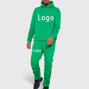 OEM 2025 Meilleures ventes Vêtements de sport pour hommes en coton de haute qualité Respirant Automne Hiver Fitness Ensembles Solide Motif Survêtements pour hommes - Product Image 4