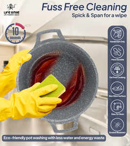 Juego de Ollas de Cocina Antiadherentes de Granito de 6 Piezas de Primera Calidad, Ollas para Sopa con Tapas, Base de Inducción - Product Image 5