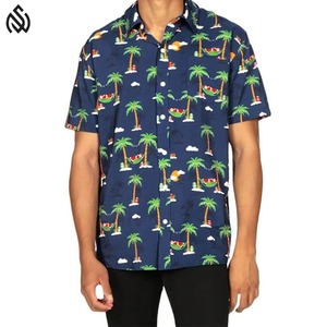 เสื้อพิมพ์ลายฮาวายสำหรับผู้ชายเสื้อชายหาดแขนสั้นลำลองสำหรับผู้ชายฤดูร้อน - Product Image 2