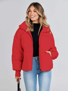 New Collection Custom Logo Breathable Printed <b>Waterproof</b> Puffer <b>Jacket</b> for Men Women Reversible Design <b>Plus</b> <b>Size</b> Zipper Cotton - Product Image 2