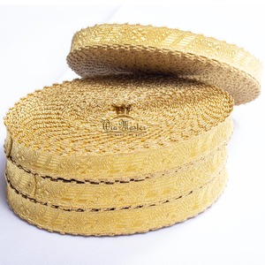 Tresse en dentelle or uniforme personnalisée tresse OEM dans les tailles 5mm à 80mm ruban de coupe de qualité - Product Image 1