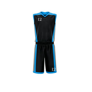 Ensemble de maillots de basket-ball respirants personnalisés, uniforme de basket-ball bon marché à conception imprimée à prix d'usine - Product Image 4