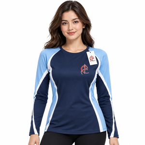 เสื้อยืดแขนยาวผู้หญิงสไตล์ลำลองพิมพ์โลโก้ตามสั่ง รุ่นใหม่มาแรง ผ้าฝ้าย เสื้อยืดแขนยาวโอเวอร์ไซส์สั่งทำได้ ขายส่ง - Product Image 1