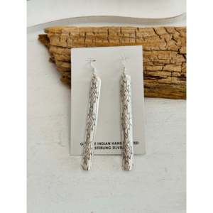 Boucles d'oreilles pendantes Navajo faites à la main en argent sterling, design géométrique, tendance, religieuses, pour mariages, fêtes, cadeaux, diamant, rubis, perle - Product Image 1