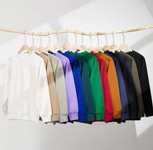 Sudaderas cortas de gran tamaño para mujer y hombre, sudadera de cuello redondo, ropa de calle de moda informal de alta calidad - Product Image 4