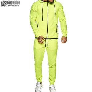 Survêtements à capuche respirants pour hommes, ensemble de survêtements de fitness avec logo personnalisé, vêtement teint au prix de gros, vente en gros - Product Image 2