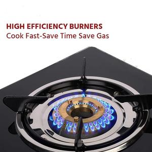 Estufa de Gas Compacta de 2 Quemadores con Cubierta de Vidrio, Encendido Manual, Quemadores de Latón, Venta Directa B2B, India - Product Image 3