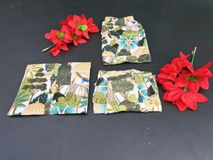 Jungle imprimé coton bio Robe ensemble femmes décontracté été court vêtements de nuit confortable tissé tissu doux cordon fermeture - Product Image 2