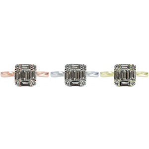 Chine Usine Bijoux Conception Spéciale De Haute Qualité 18k Or Blanc Massif Véritable Diamant Taille Brillant Petite Grappe De Mariage - Product Image 4