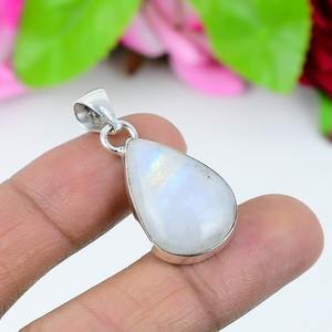 Pendentif pierre de lune pendentif conception simple meilleur cadeau de qualité pour les filles en argent sterling 925 avec pendentif timbre 925 bijoux - Product Image 4