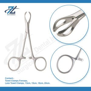 LANE TISSUE PINCE 1X2TH Serviette Pince 14.0cm Prime Deluxe Qualité Instruments Chirurgicaux Dentaires Fabriqués au Pakistan - Product Image 3