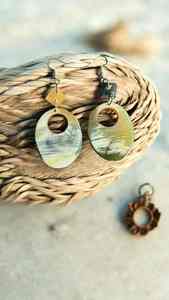 Pendientes de cuerno de búfalo naturales de primera calidad hechos a mano 100%, artesanías naturales ecológicas - Product Image 6