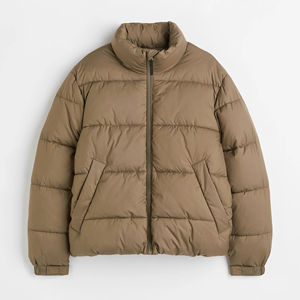 Veste matelassée légère d'hiver très vendue, à capuche intégrale, résistante à l'eau, avec logo personnalisé sur le devant, pour homme - Product Image 1