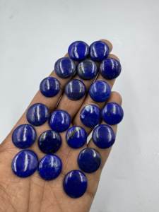 Precios de fábrica en lapislázuli azul natural Piedra preciosa suelta Corte de cabujón en forma redonda disponible para la venta - Product Image 5