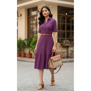 Vestido Maxi de Talla Grande para Mujer, Transpirable, de Algodón, Estilo Hippie, Informal, para el Día a Día, Talla Única 2XL, Personalizable, ODM, Natural - Product Image 6