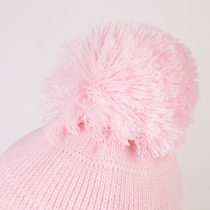 Bonnet en tricot chaud d'hiver avec pompon pour filles et garçons, décontracté, pour les sorties, doublure en polaire, chapeaux pour bébés et tout-petits - Product Image 2