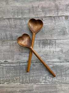 Juego de 6 piezas, cucharas de sopa de madera de estilo japonés de 9 pulgadas, mango largo, artesanía de cocina, madera Natural para comer, mezclar, Revolver - Product Image 3