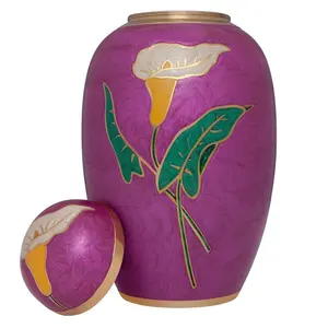 Purple Calla Lily Funeral Cremation Urn