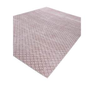 Alfombras Clásicas de Viscosa Tejidas a Mano, Diseño Geométrico Abstracto en Rosa y Morado, para Entrada del Hogar, Técnica Jacquard, 10 mm - Product Image 2