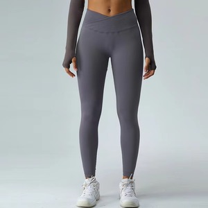 Leggings pour femmes de haute qualité nouveau Style vêtements de Fitness taille moyenne fermeture élastique motif solide quantité minimale de commande bas - Product Image 1