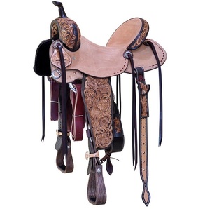 La más alta calidad, diseñador personalizado inglés, Black Wade Western Saddles Horse Trail Saddle Racer Horse Leather Trail Saddle - Product Image 3