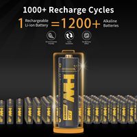 Lot de 8 Piles AA Lithium-Ion Haute Qualité Rechargeables USB 1,5V 3500mWh avec Chargeur, Plus de 1000 Cycles