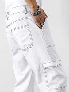 Nouveautés Jeans en Denim Extensible Simple et Confortable de Haute Qualité, Jambe Droite Ample, Entretien Facile, Pantalon en Denim pour Hommes, Printemps Automne - Product Image 5