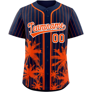 Camiseta de softbol personalizada béisbol camisa abotonada completa sublimada aparejos sarga letras nombre Número equipo bordado uniforme - Product Image 6