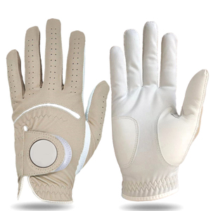 Gants de golf pour hommes main gauche/droite en cuir véritable de mouton souple et respirant avec granules antidérapants Gants de golf pour hommes Logo personnalisé - Product Image 3